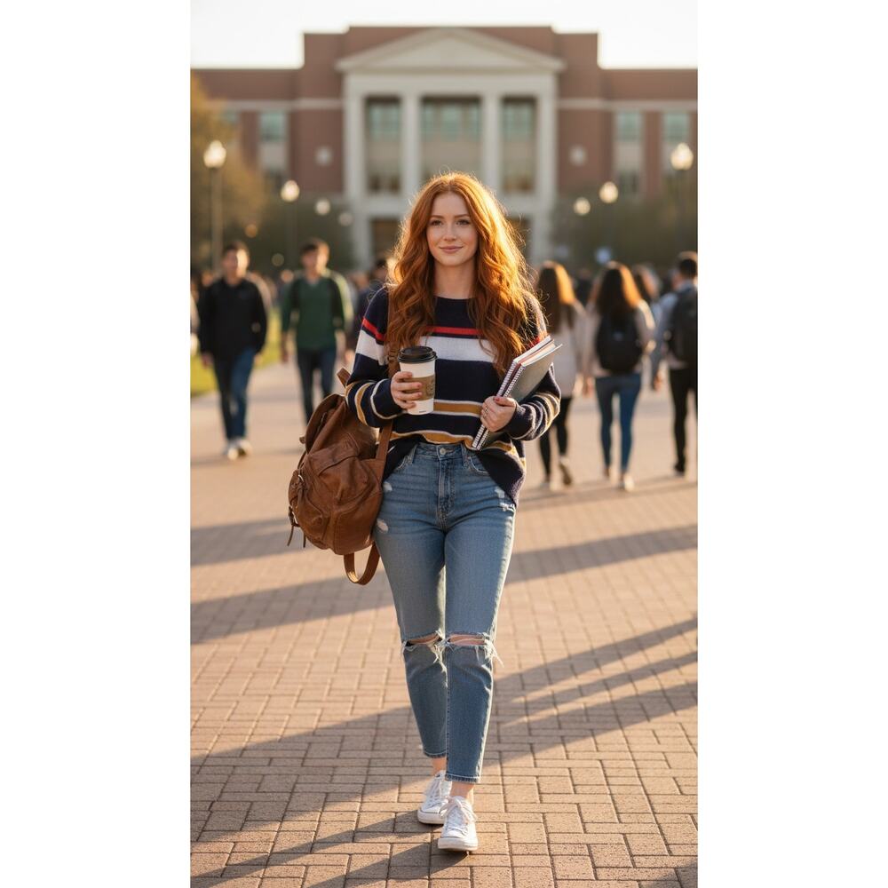 Loft XL Mohair Blend Striped Sweater | Varsity Preppy Collegiate Chic